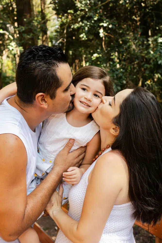 family kisses